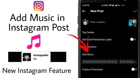 how can i add music to my instagram post